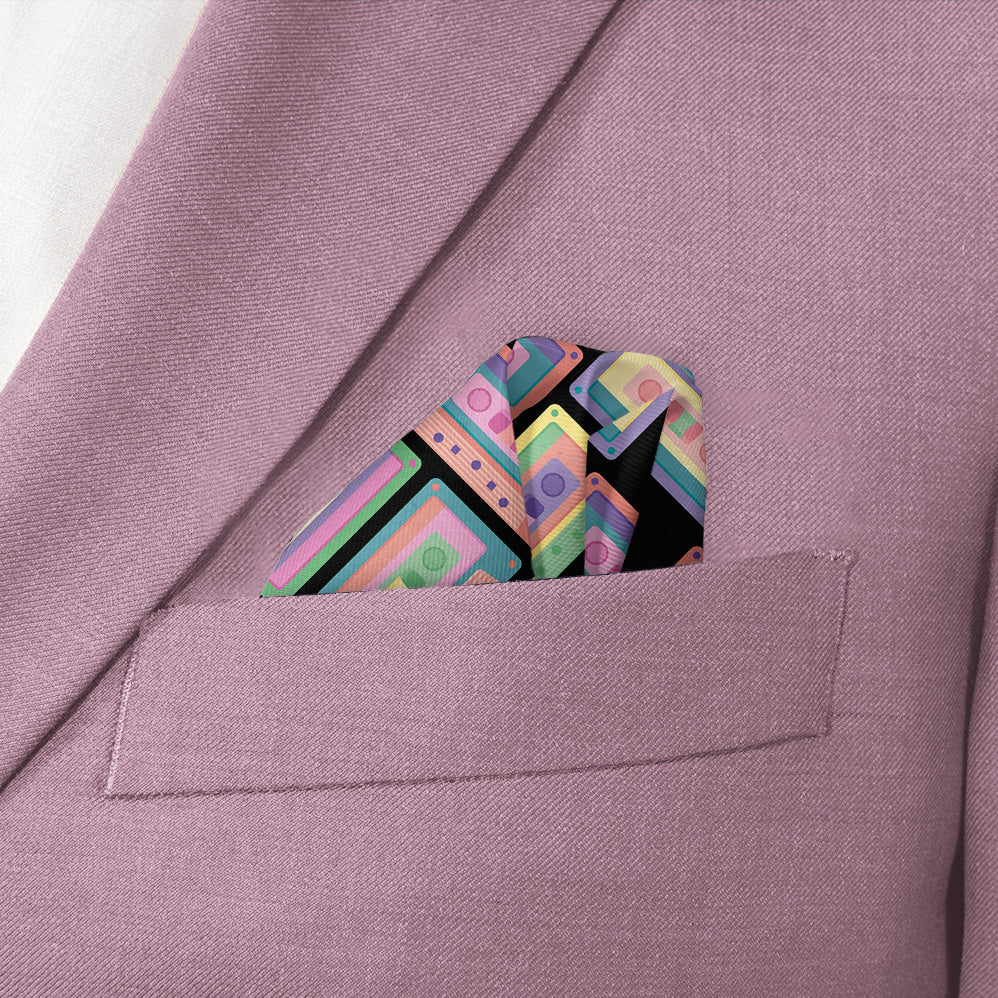 Cassette Pocket Square - Wave Fold - Knotty Tie Co.