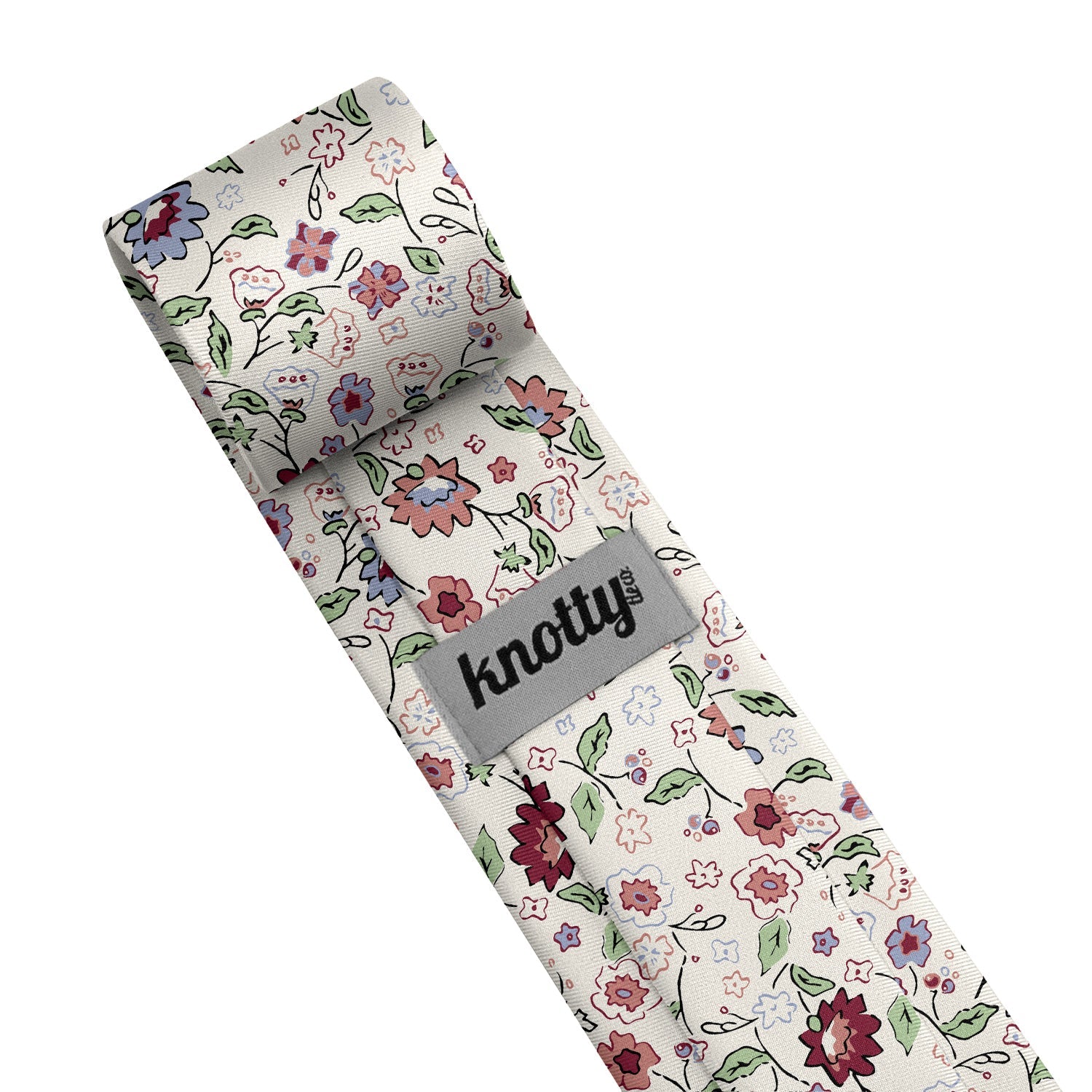 Cecile Floral Necktie - Tag - Knotty Tie Co.