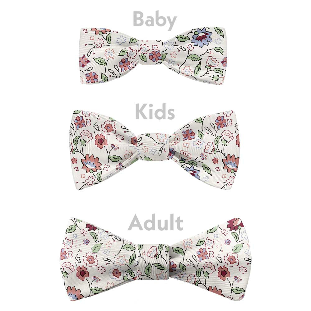Cecile Floral Bow Tie - Bow Sizes - Knotty Tie Co.
