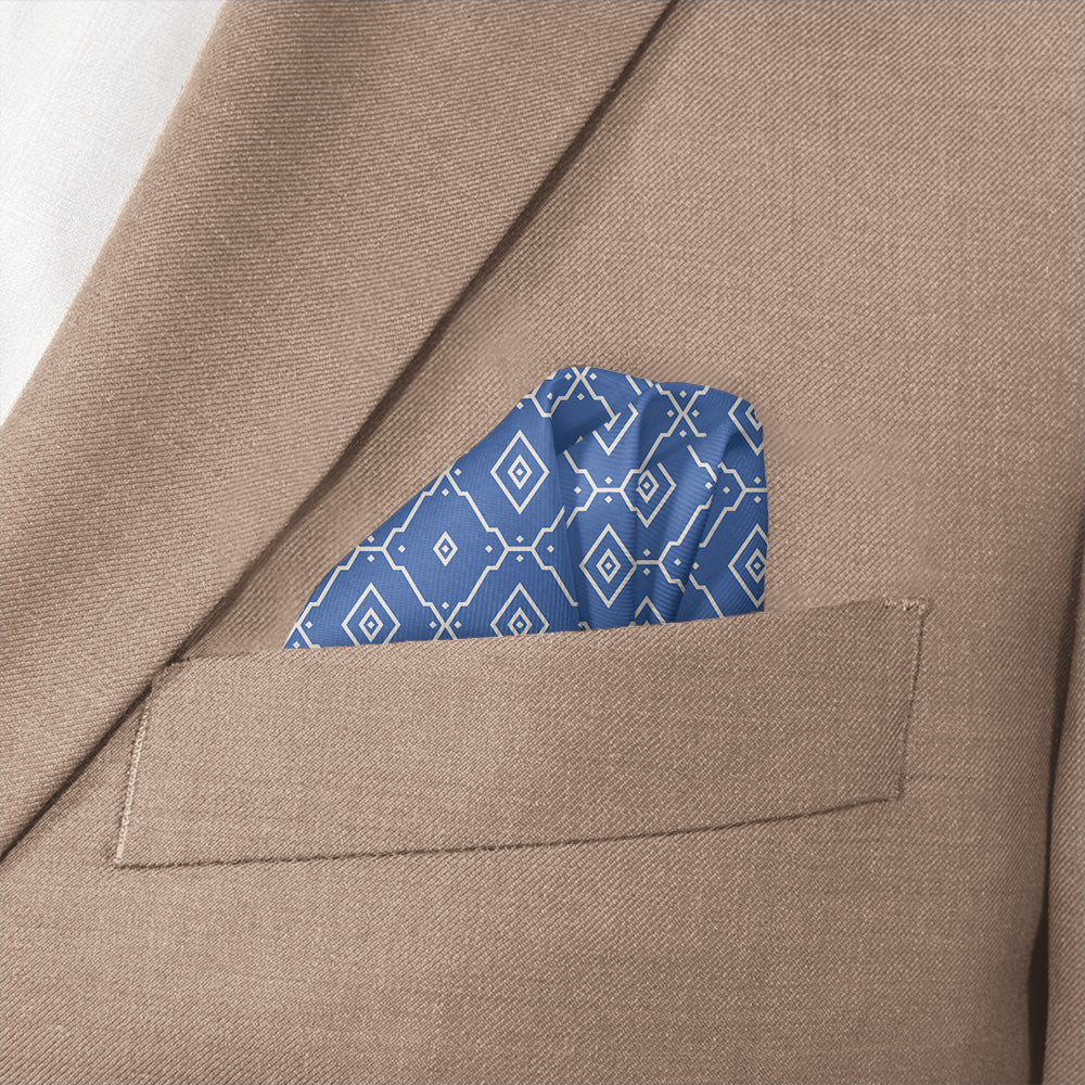 Ceramic Geometric Pocket Square - Wave Fold - Knotty Tie Co.