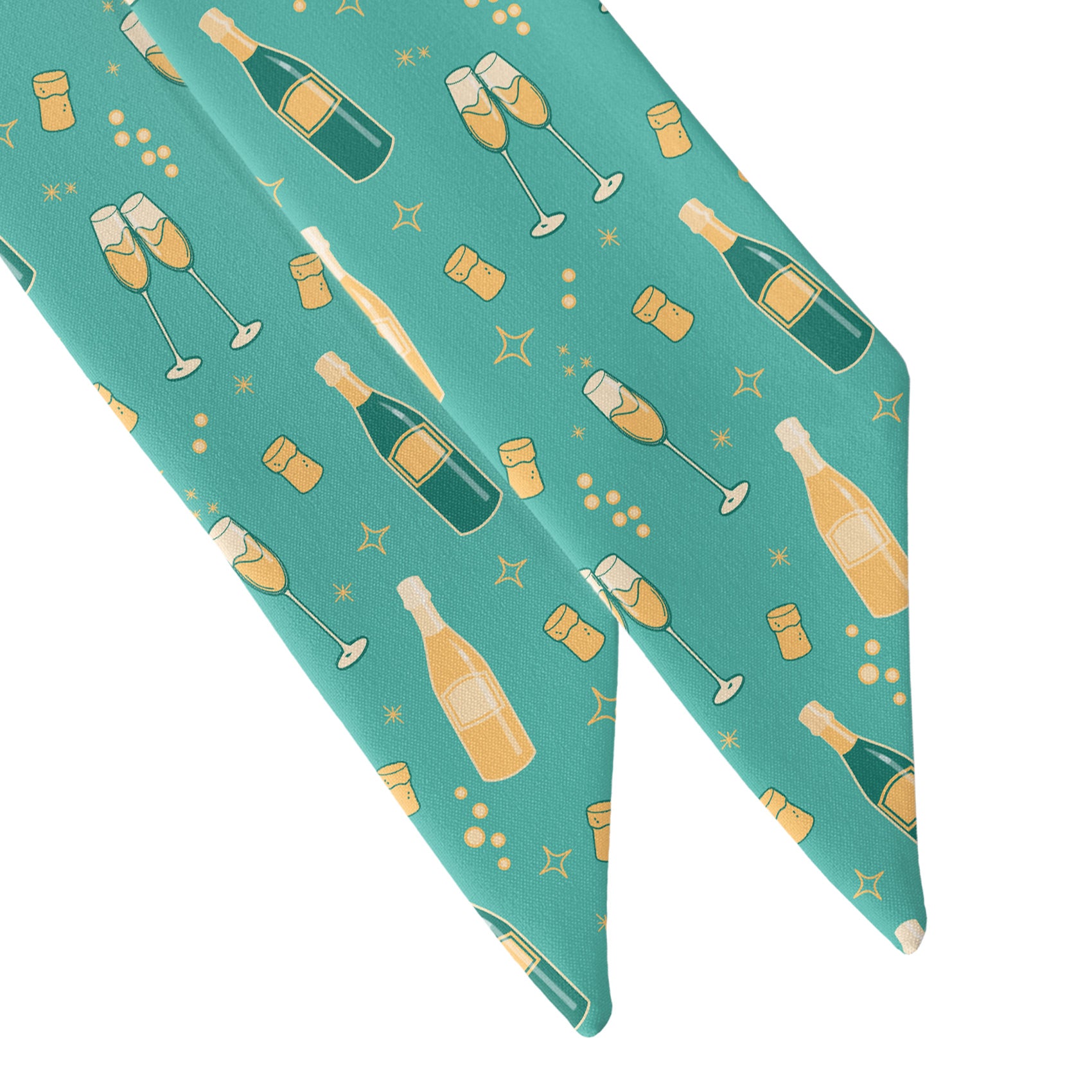 Champagne Hair Scarf - Scarf Tapered Ends - Knotty Tie Co.