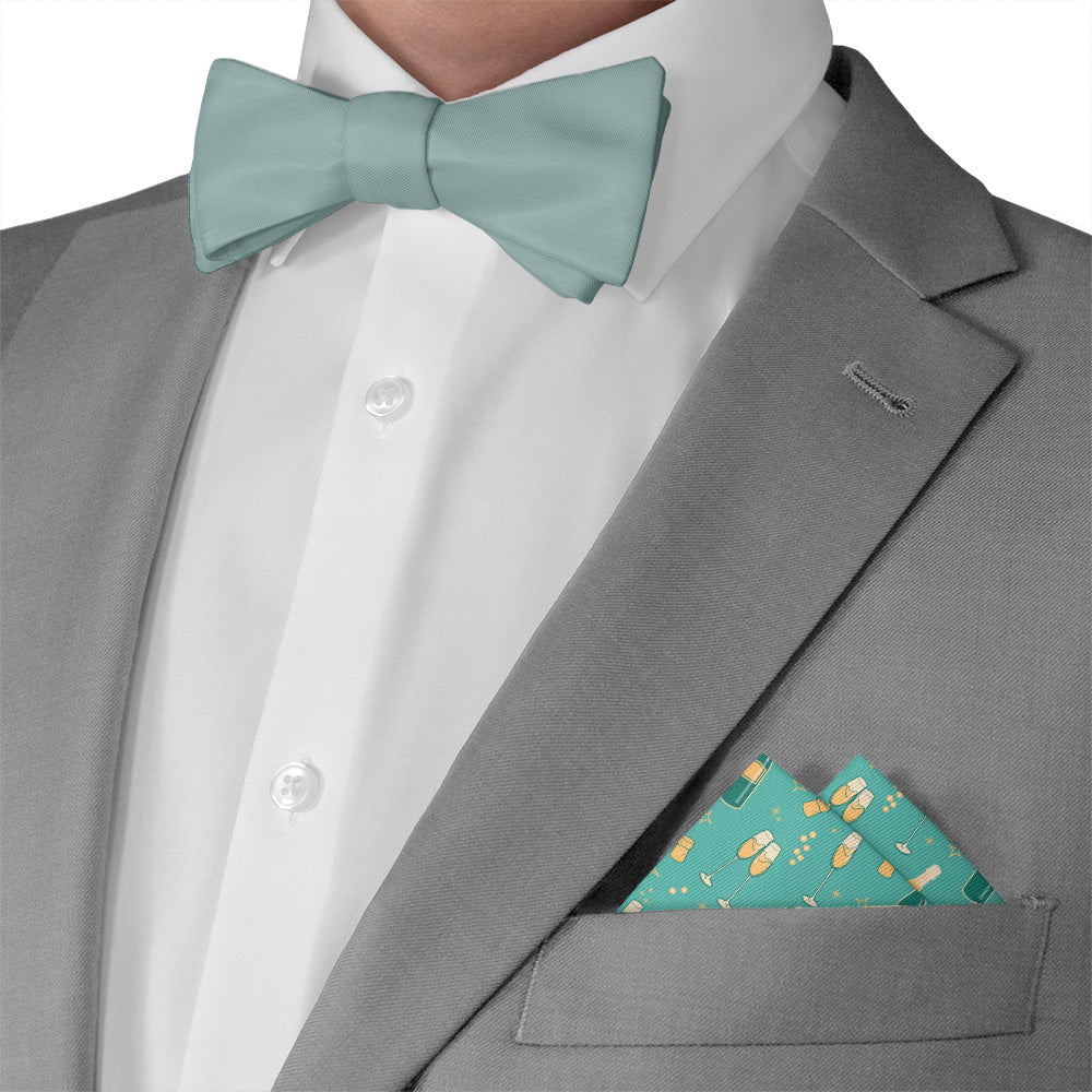 Champagne Pocket Square - Matching Bow Tie - Knotty Tie Co.