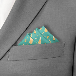 Champagne Pocket Square - Stairs Fold - Knotty Tie Co.