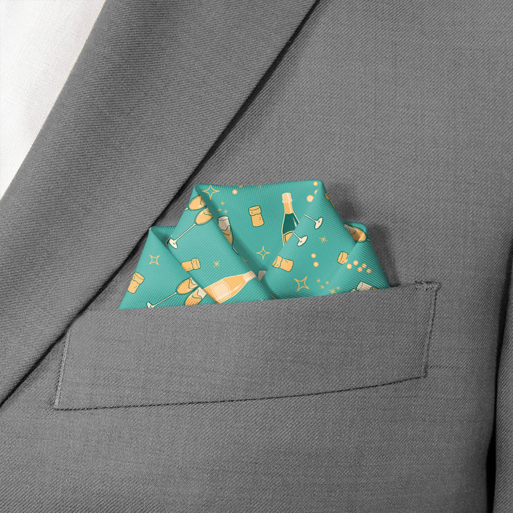 Champagne Pocket Square - Scalloped Fold - Knotty Tie Co.