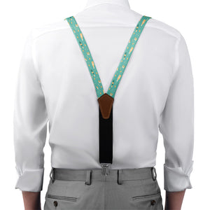 Champagne Suspenders - On Model Front View - Knotty Tie Co.