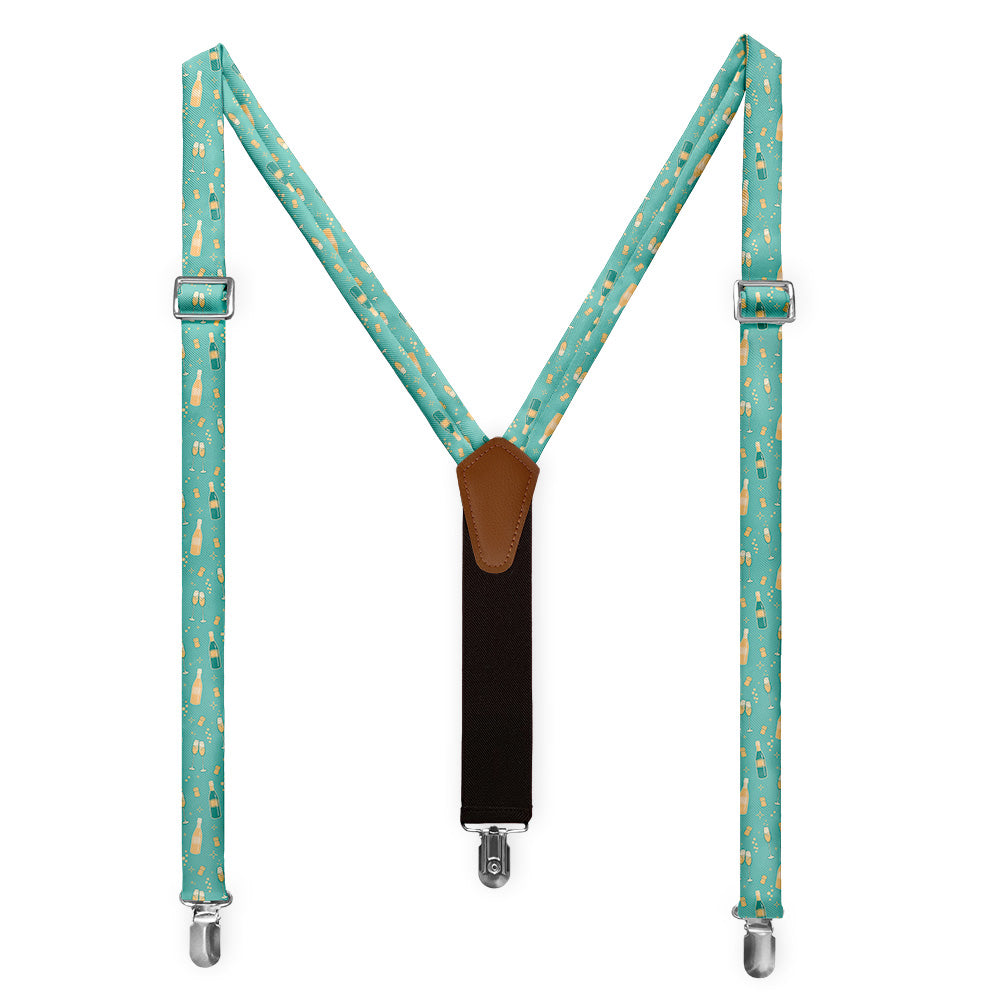Champagne Suspenders - Full Front View - Knotty Tie Co.