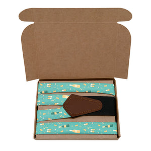 Champagne Suspenders - Kraft Gift Box Packaging - Knotty Tie Co.