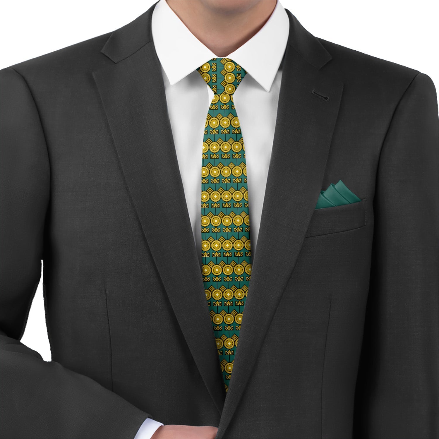 Charleston Necktie - Matching Pocket Square - Knotty Tie Co.