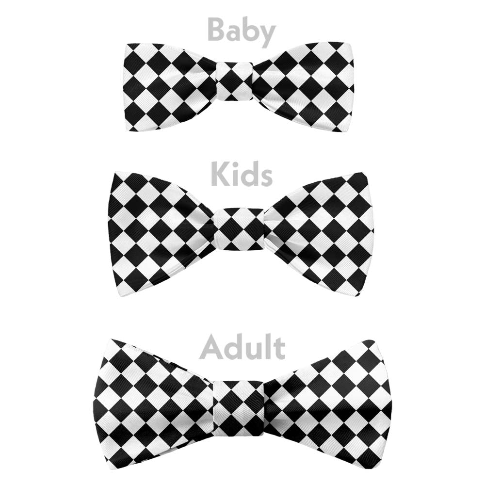 Checkered Tile Bow Tie - Bow Sizes - Knotty Tie Co.