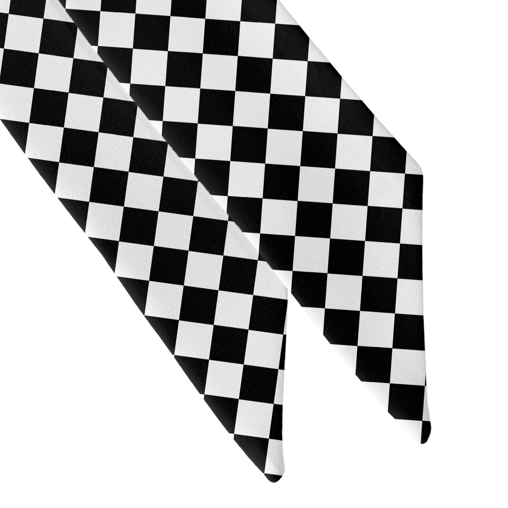 Checkered Tile Hair Scarf - Scarf Tapered Ends - Knotty Tie Co.