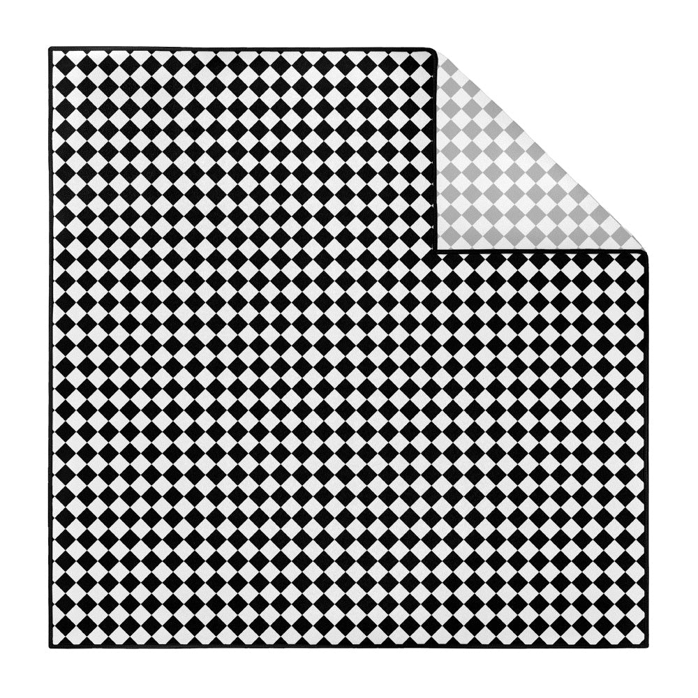 Checkered Tile Pocket Square - Printed - Knotty Tie Co.