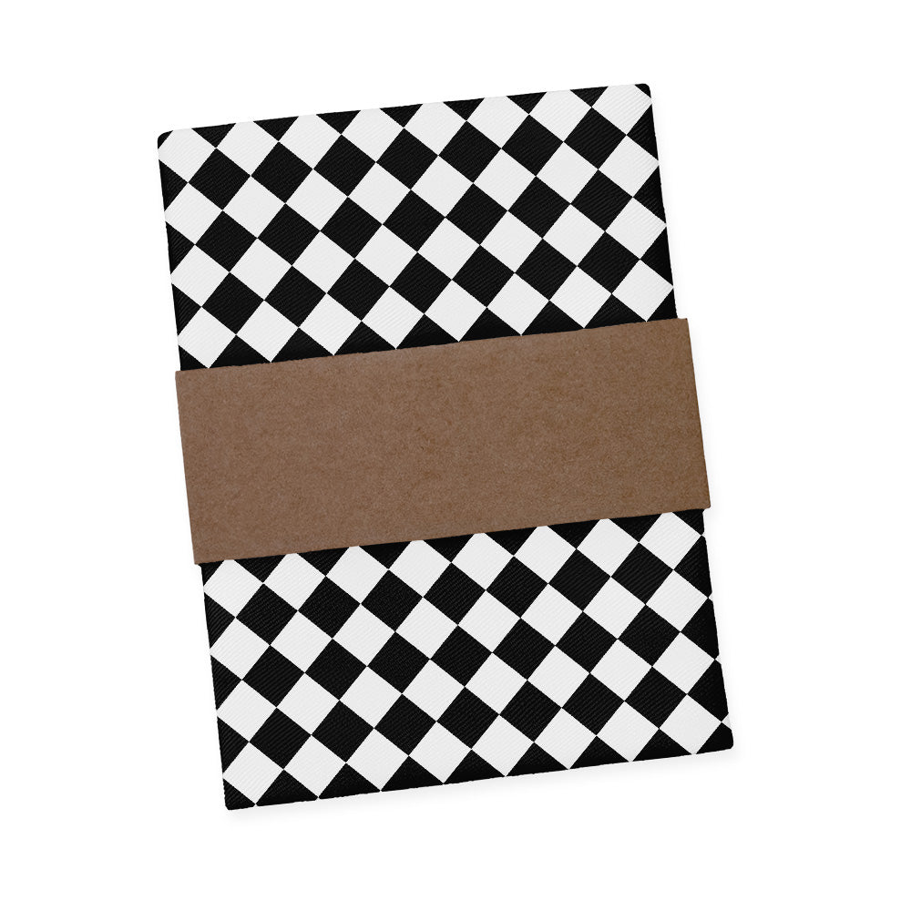 Checkered Tile Pocket Square - Packaging - Knotty Tie Co.