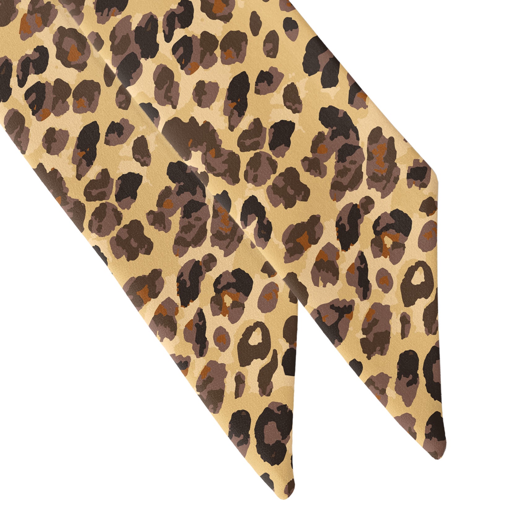 Cheetah Hair Scarf - Scarf Tapered Ends - Knotty Tie Co.