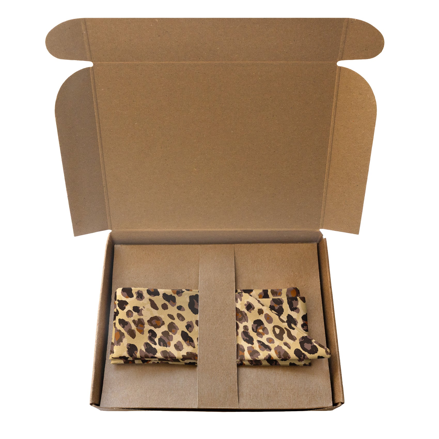 Cheetah Hair Scarf - Packaging - Knotty Tie Co.