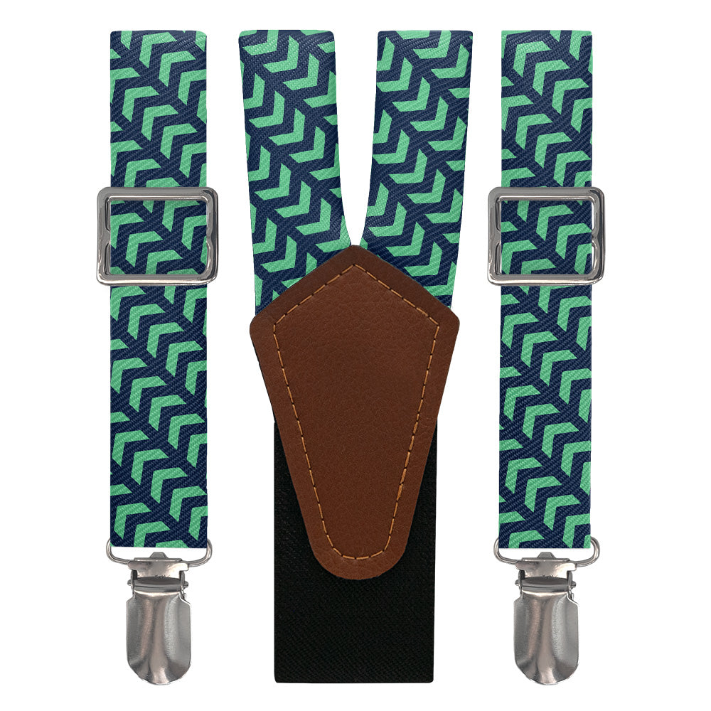 Chevron Geometric Suspenders - Main View - Knotty Tie Co.