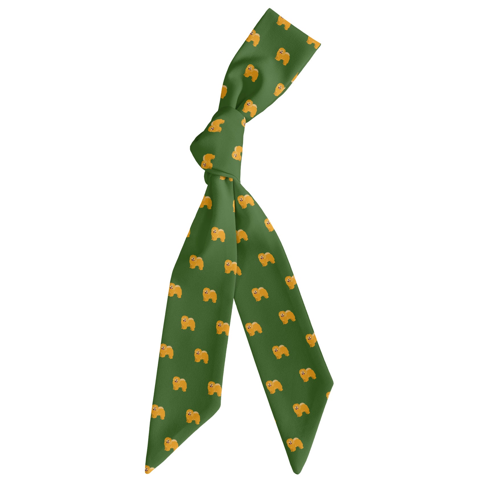 Chow Chow Hair Scarf - Scarf Tied Into Knot - Knotty Tie Co.