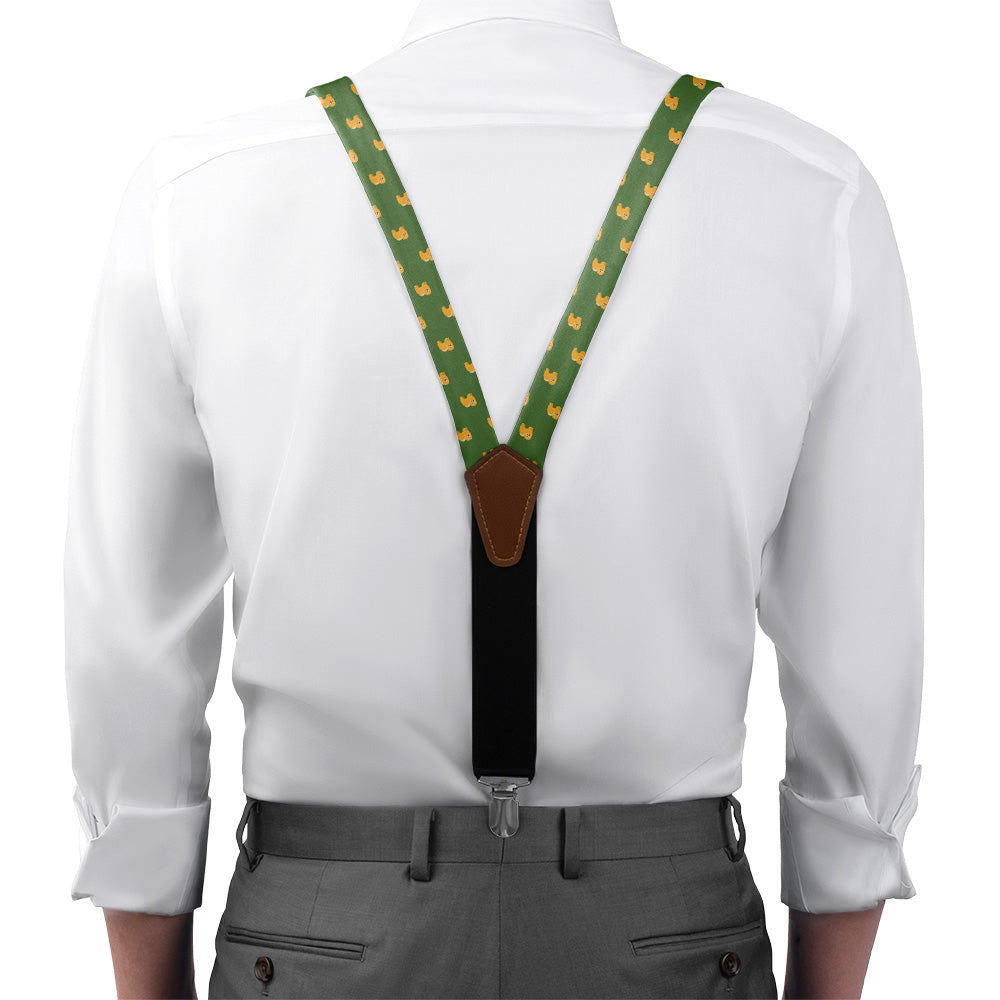 Chow Chow Suspenders - On Model Front View - Knotty Tie Co.