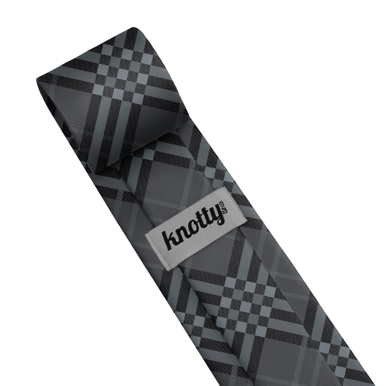 Cincy Plaid Necktie - Tag - Knotty Tie Co.