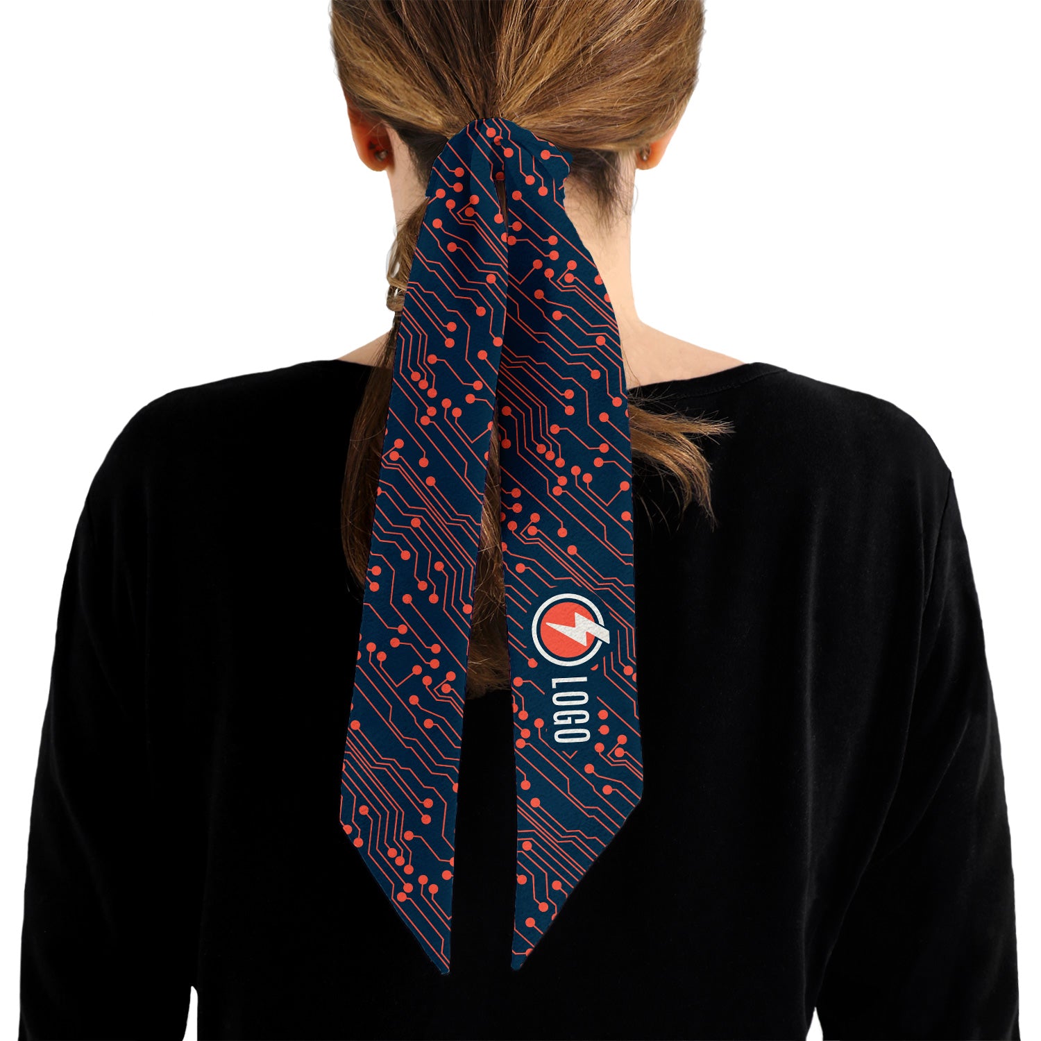 Circuit 4 Hair Pony Tail Logo Scarf - Knotty Tie Co.