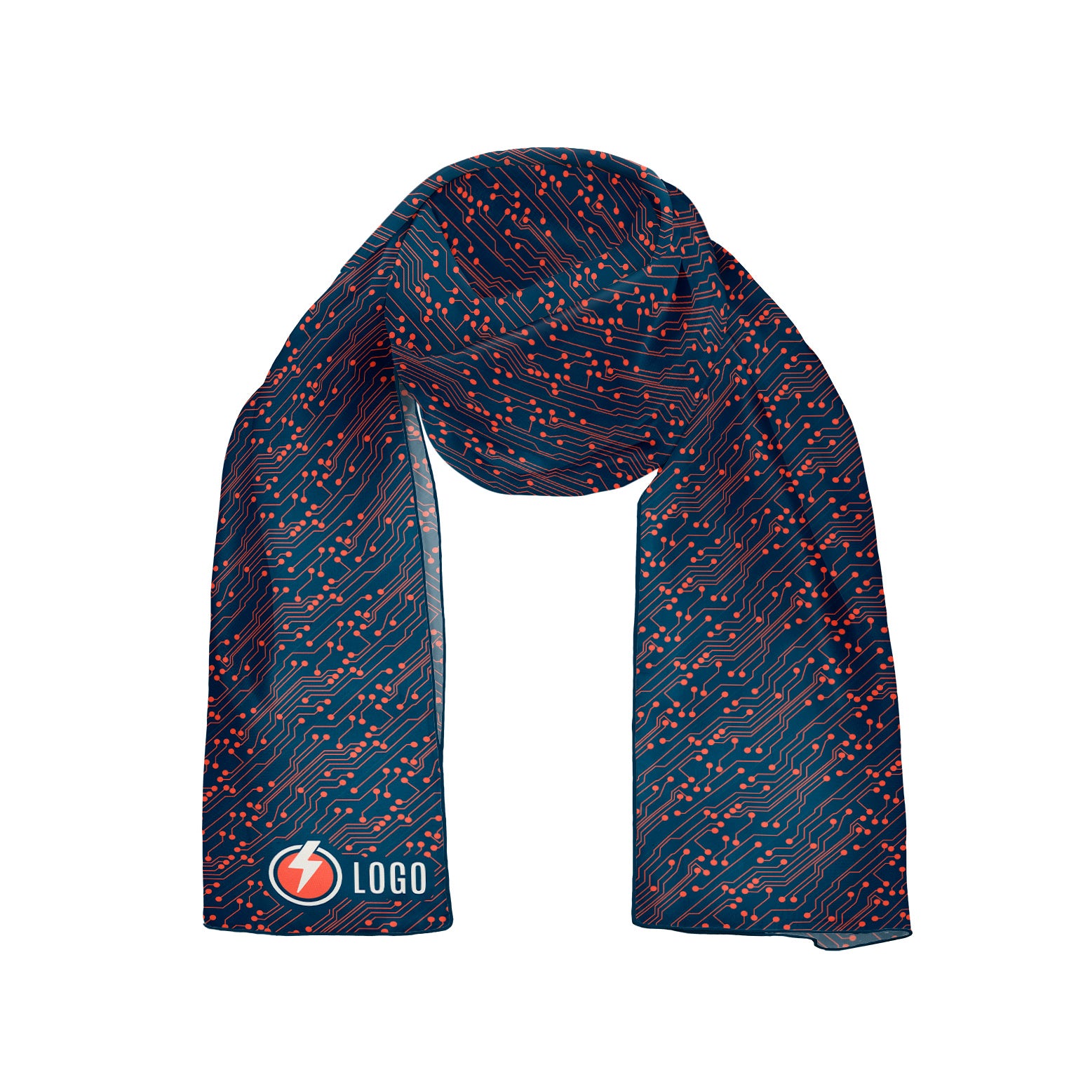 Circut 4 54 x 12 Rectangle Chiffon Logo Scarf - Knotty Tie Co.