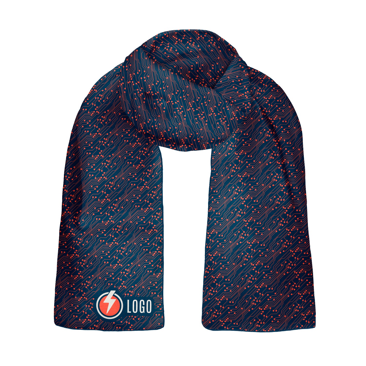 Circut 4 60 x 18 Rectangle Chiffon Logo Scarf - Knotty Tie Co.