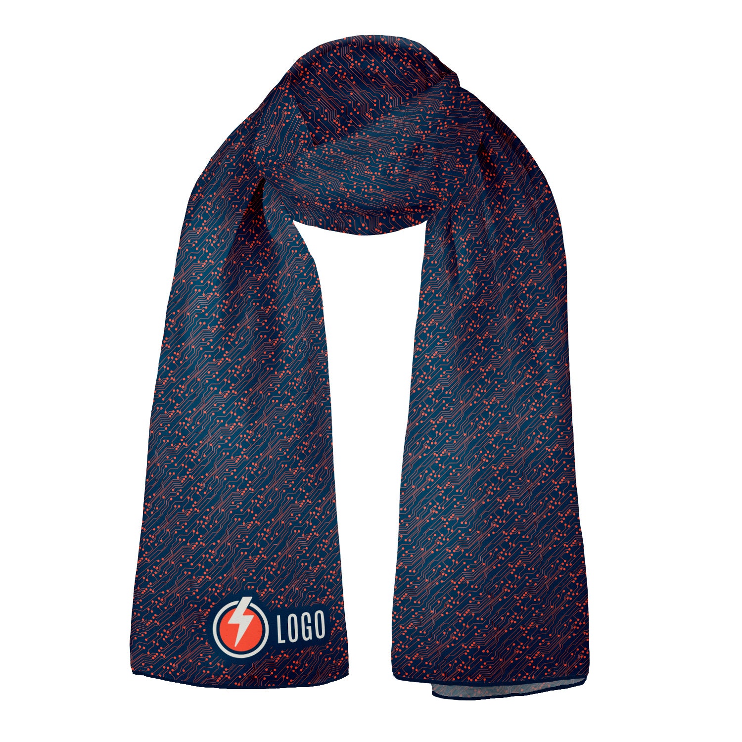 Circut 4 72 x 24 Rectangle Chiffon Logo Scarf - Knotty Tie Co.
