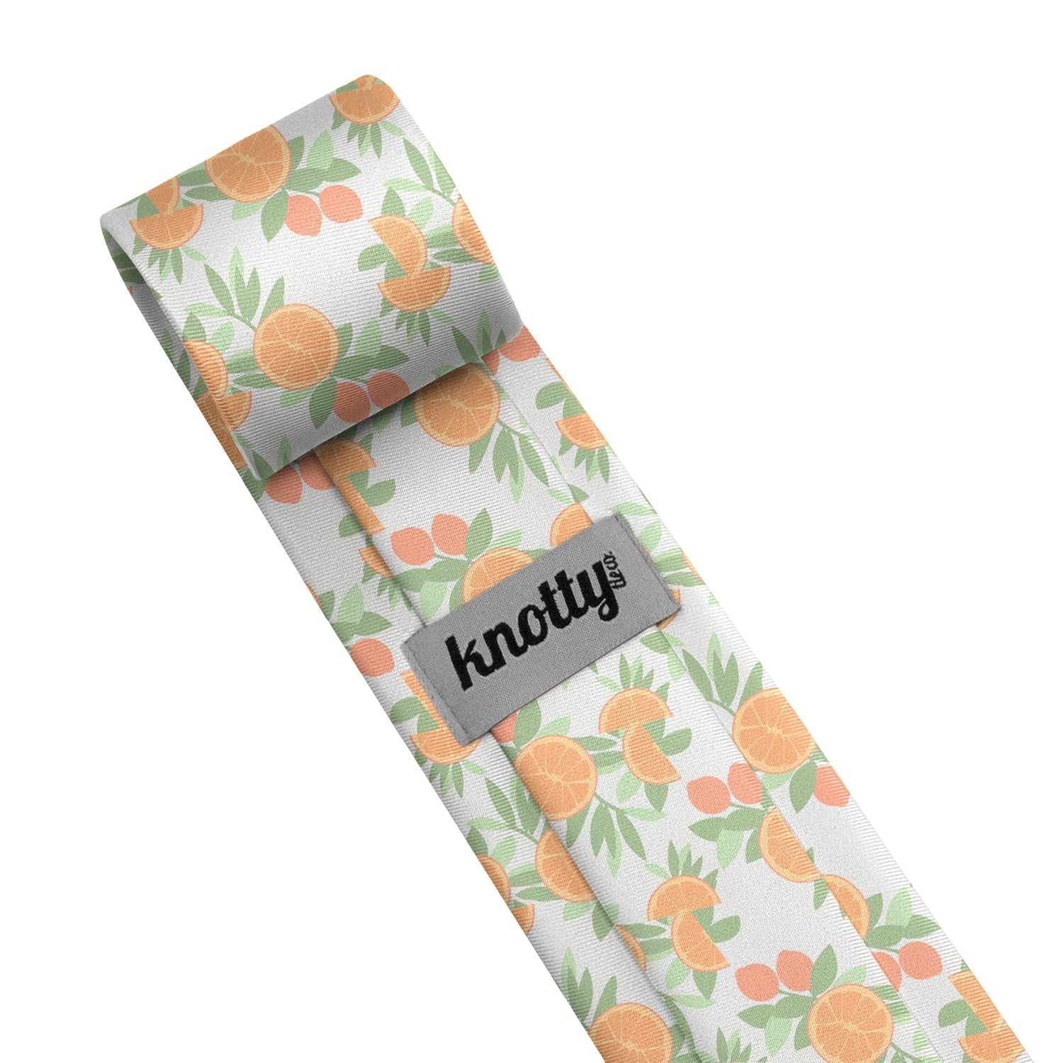 Citrus Blossom Floral Necktie - Tag - Knotty Tie Co.