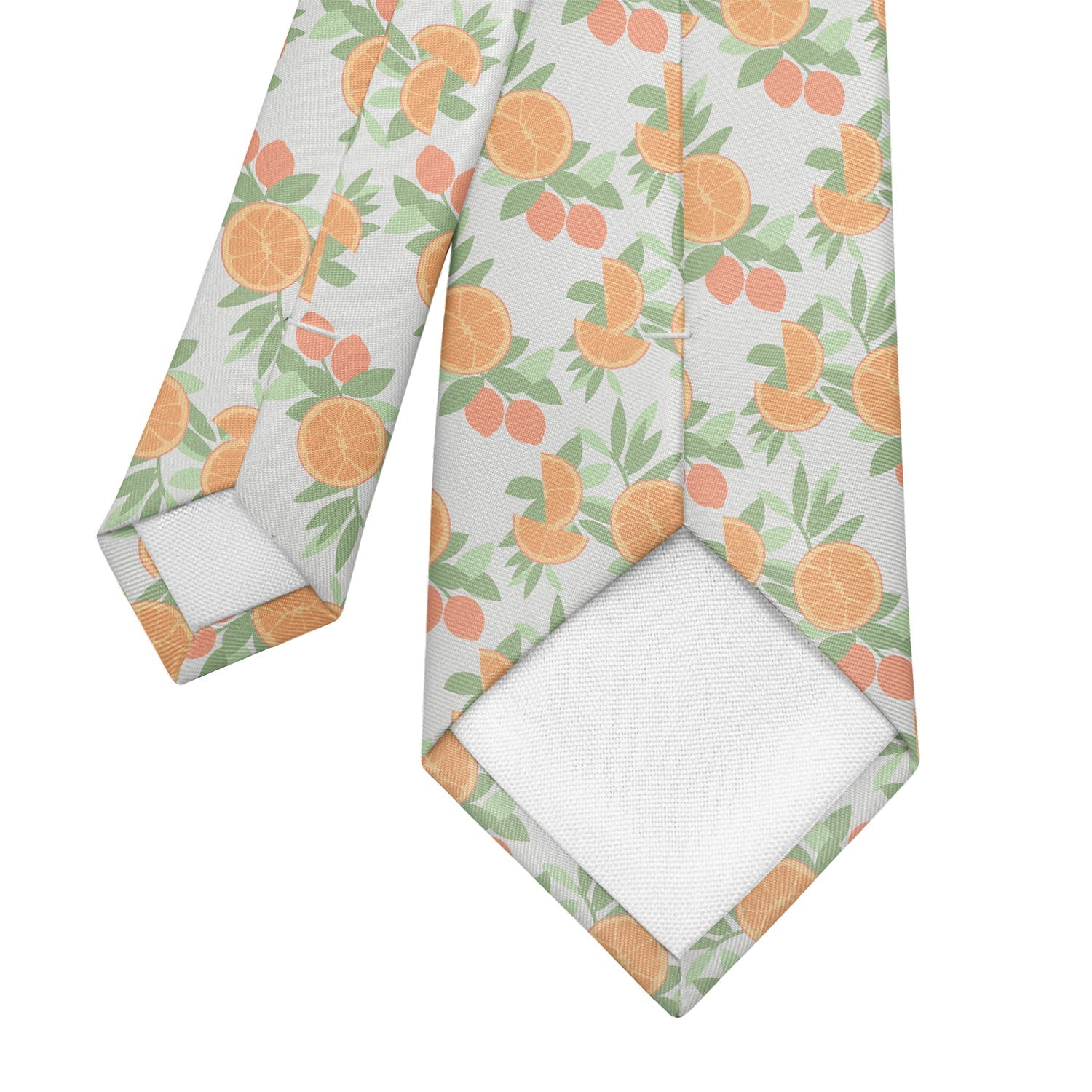 Citrus Blossom Floral Necktie - Tipping - Knotty Tie Co.