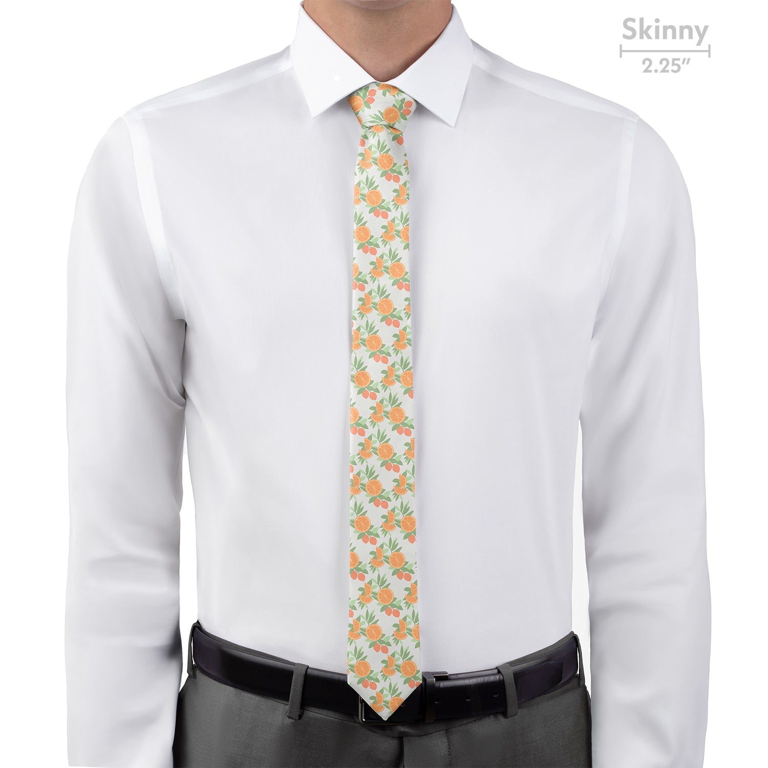 Citrus Blossom Floral Necktie - Skinny - Knotty Tie Co.