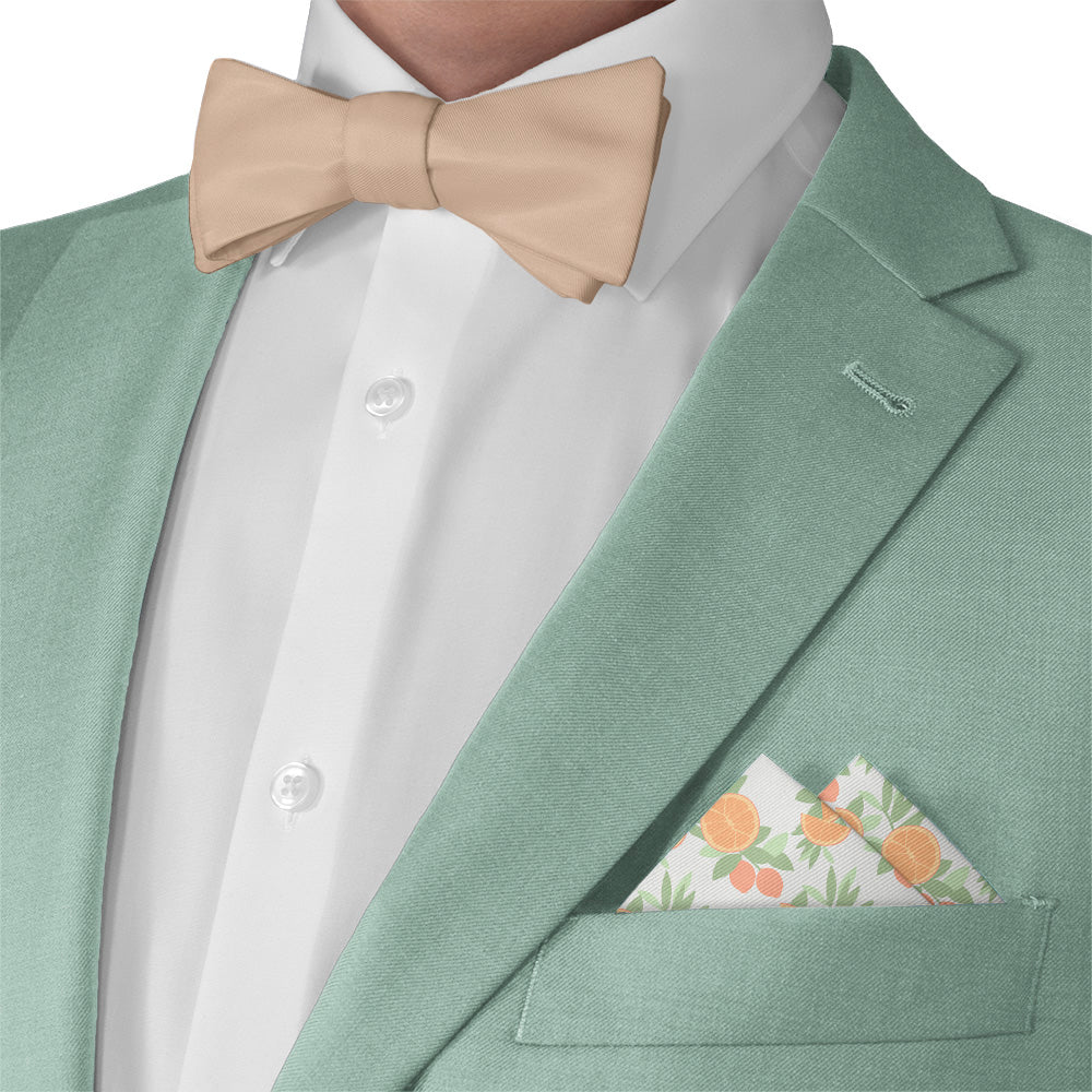Citrus Blossom Floral Pocket Square - Matching Bow Tie - Knotty Tie Co.
