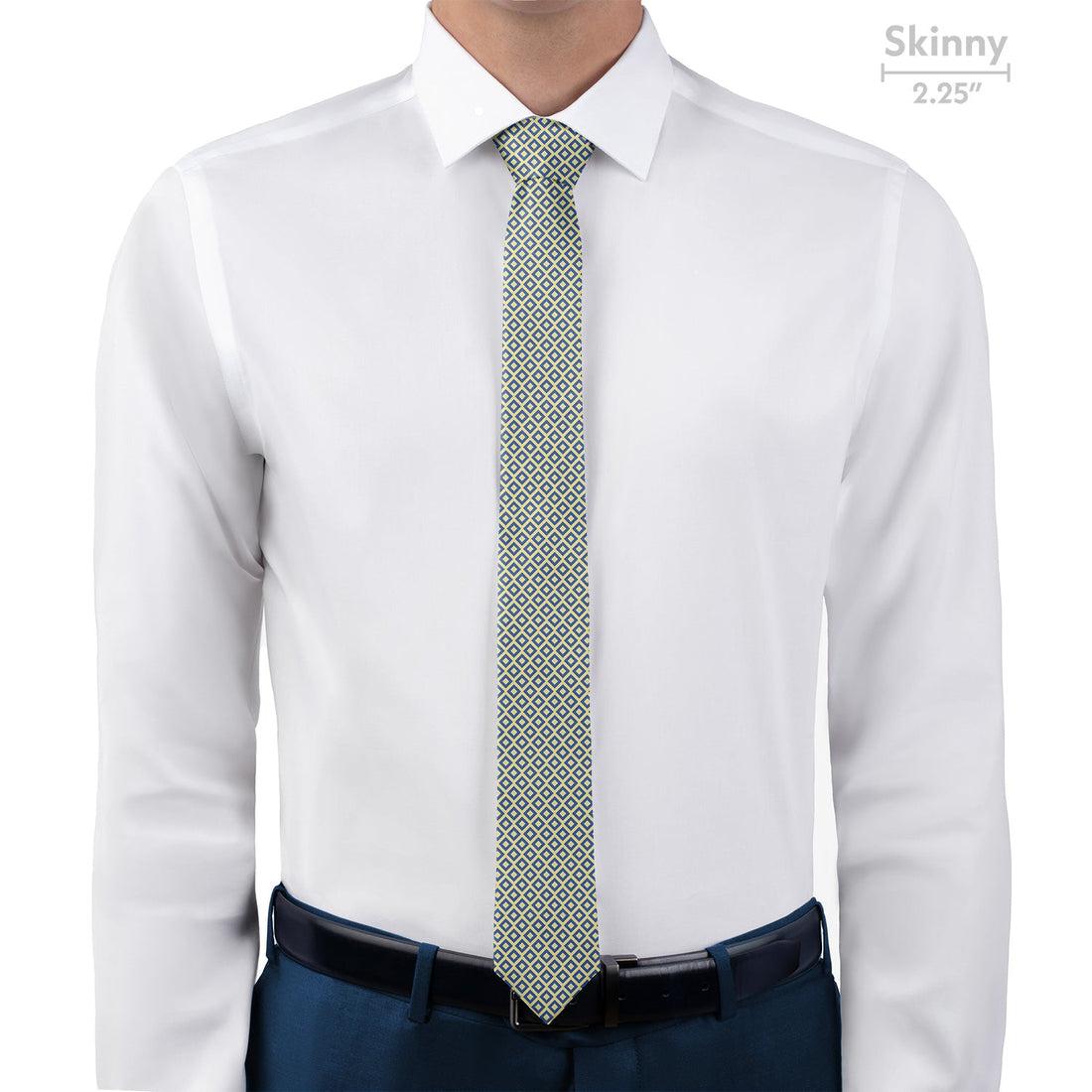 Clancy Geometric Necktie - Skinny - Knotty Tie Co.