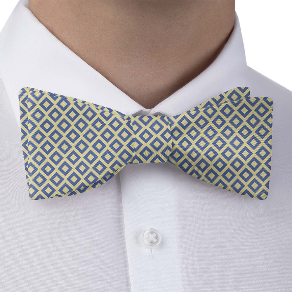 Clancy Geometric Bow Tie - Bow Tie with Dress Shirt - Knotty Tie Co.