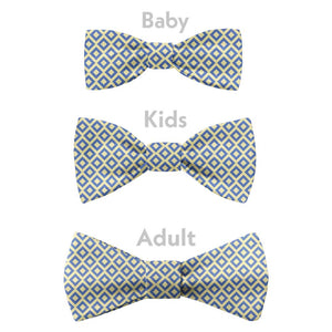 Clancy Geometric Bow Tie - Bow Sizes - Knotty Tie Co.