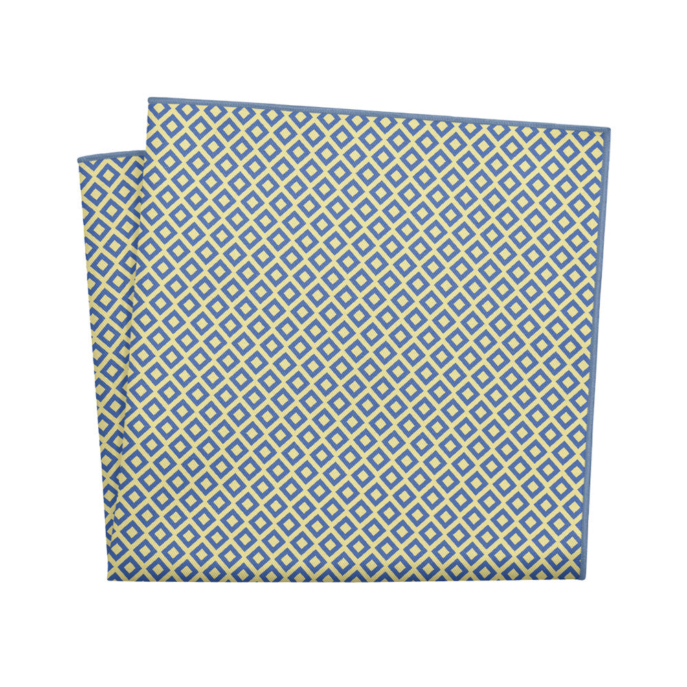 Clancy Geometric Pocket Square - 12" Square - Knotty Tie Co.