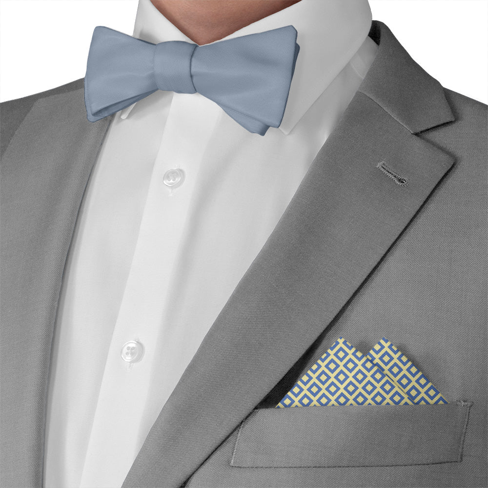 Clancy Geometric Pocket Square - Matching Bow Tie - Knotty Tie Co.