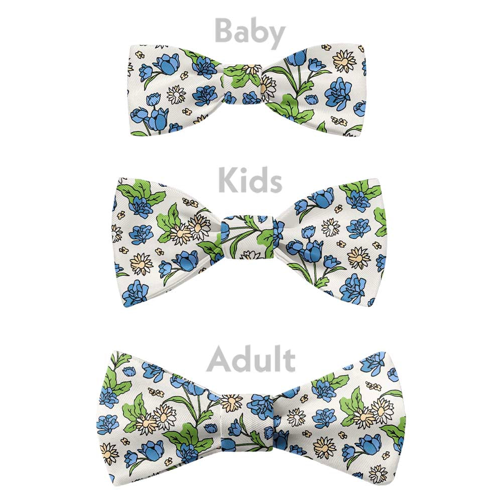Clara Floral Bow Tie - Bow Sizes - Knotty Tie Co.
