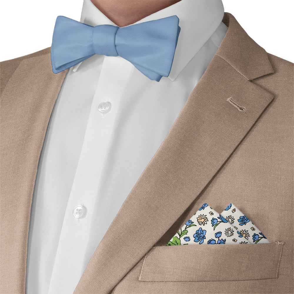 Clara Floral Pocket Square - Matching Bow Tie - Knotty Tie Co.
