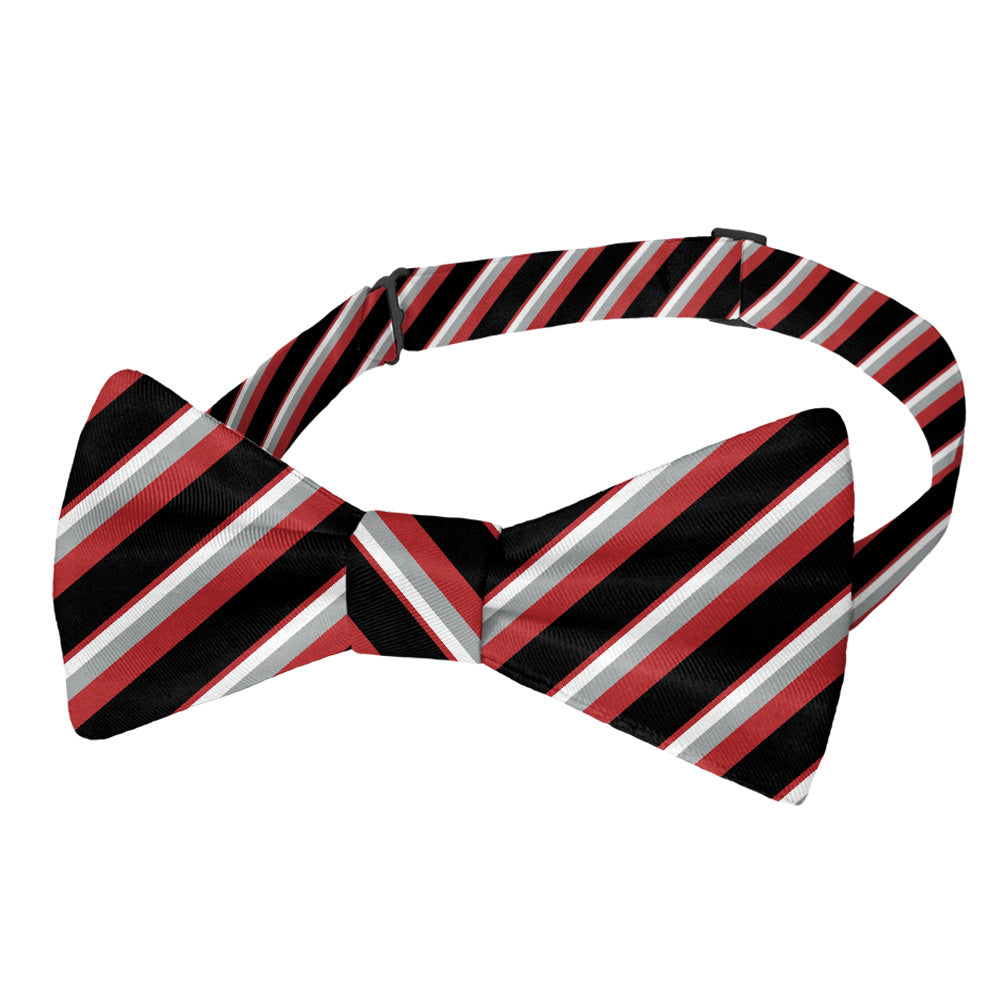 Clarke Stripe Bow Tie - Pre-Tied Bow Tie - Knotty Tie Co.