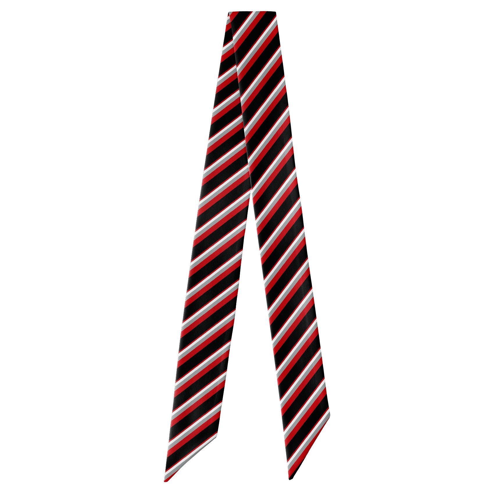 Clarke Stripe Hair Scarf - Full View of Hair Scarf - Knotty Tie Co.