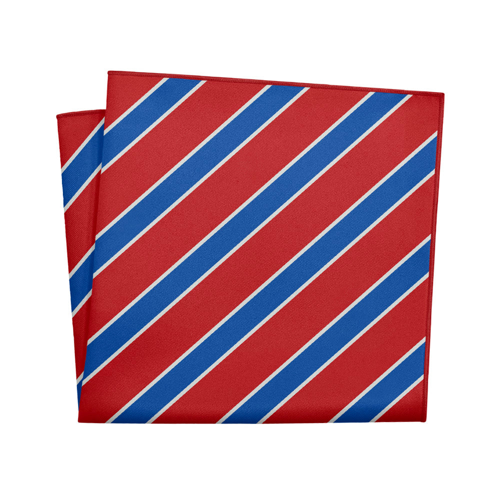 Clarkson Stripe Pocket Square - 12" Square - Knotty Tie Co.