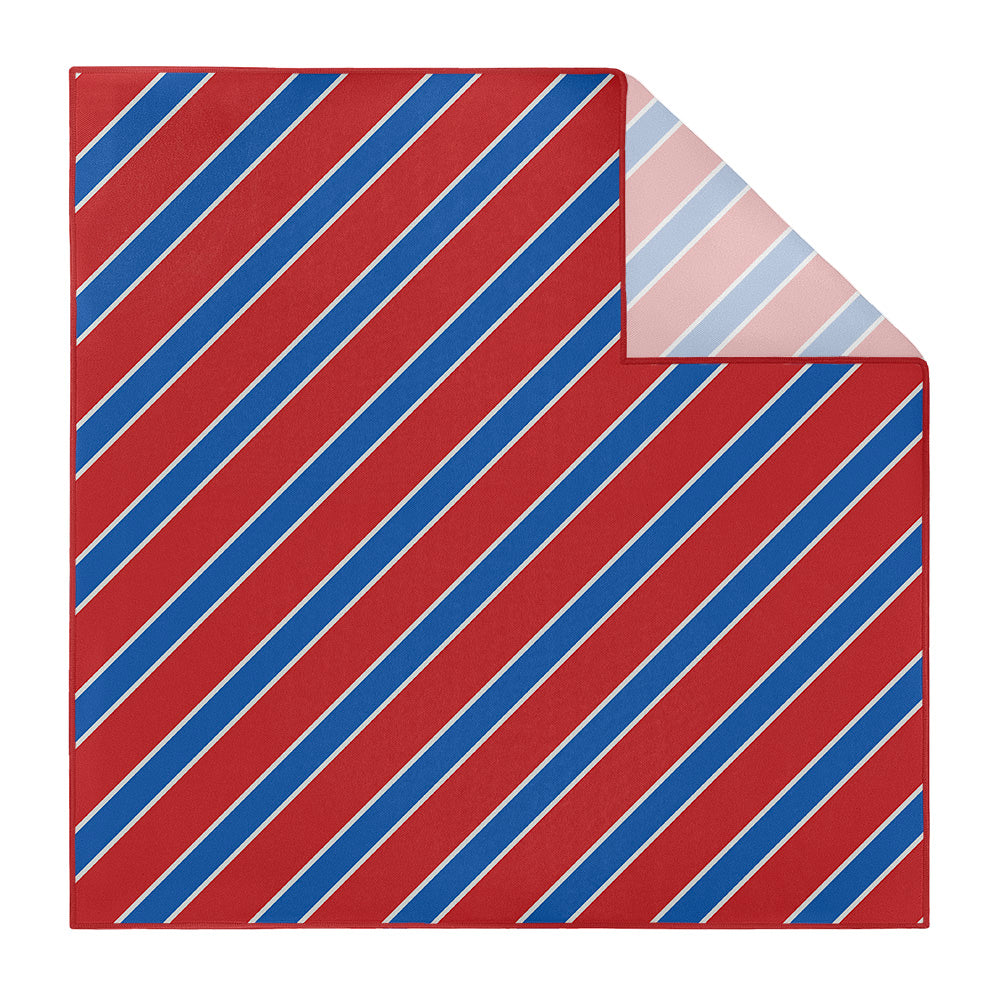 Clarkson Stripe Pocket Square - Printed - Knotty Tie Co.