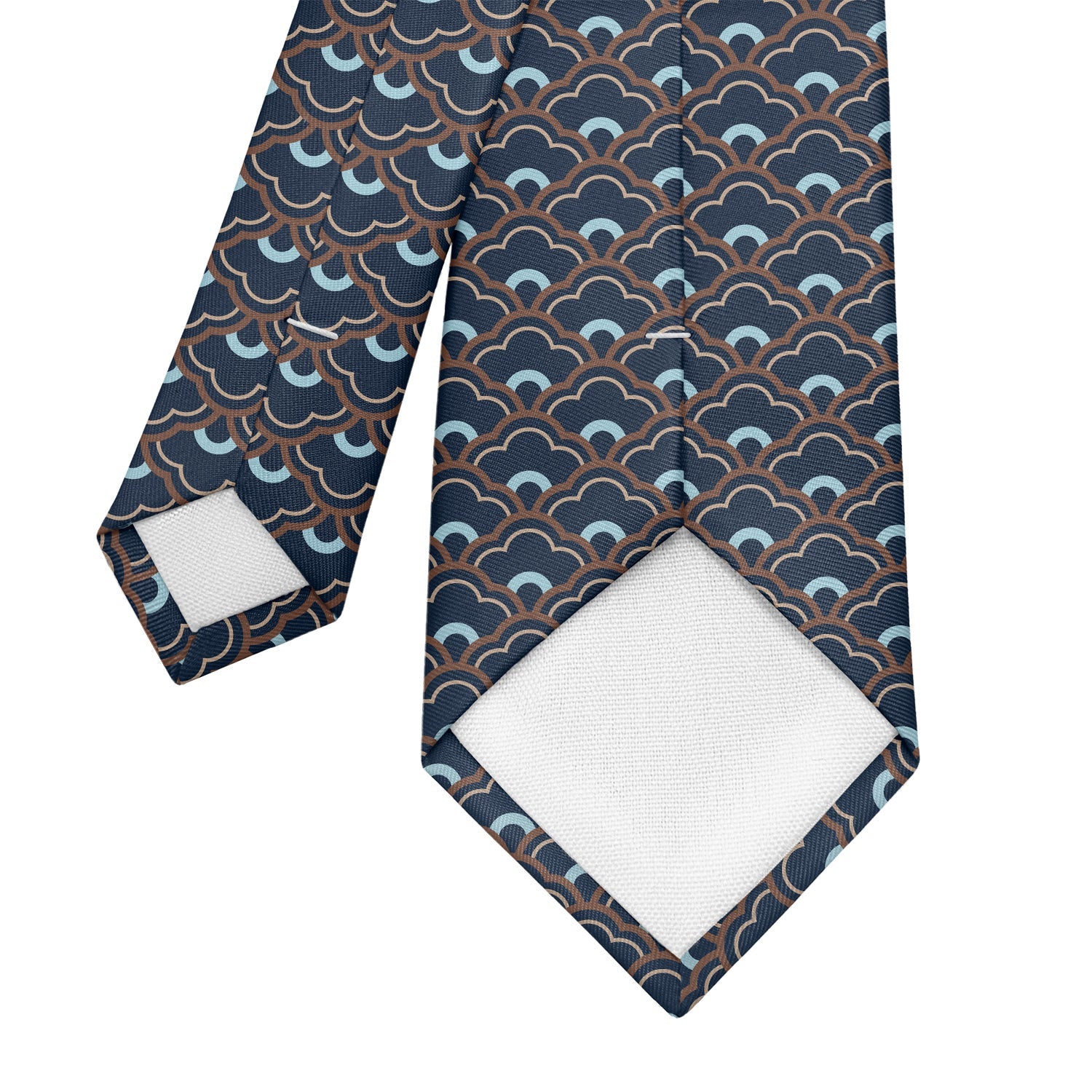 Clouds Geometric Necktie - Tipping - Knotty Tie Co.