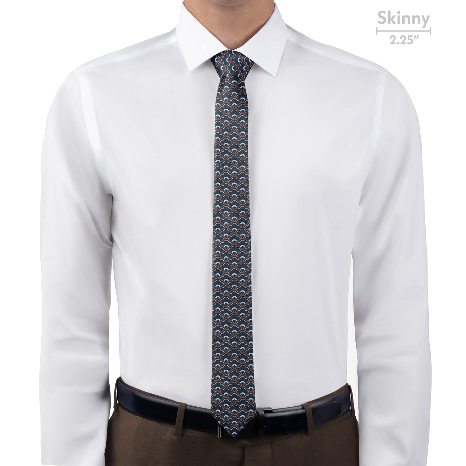 Clouds Geometric Necktie - Skinny - Knotty Tie Co.