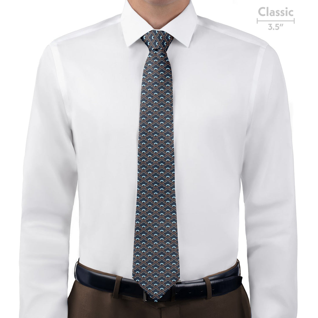 Clouds Geometric Necktie - Classic - Knotty Tie Co.