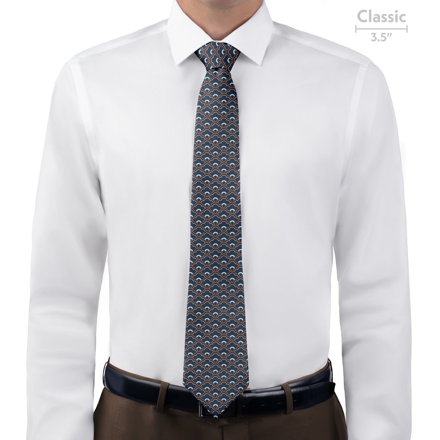 Clouds Geometric Necktie - Classic - Knotty Tie Co.