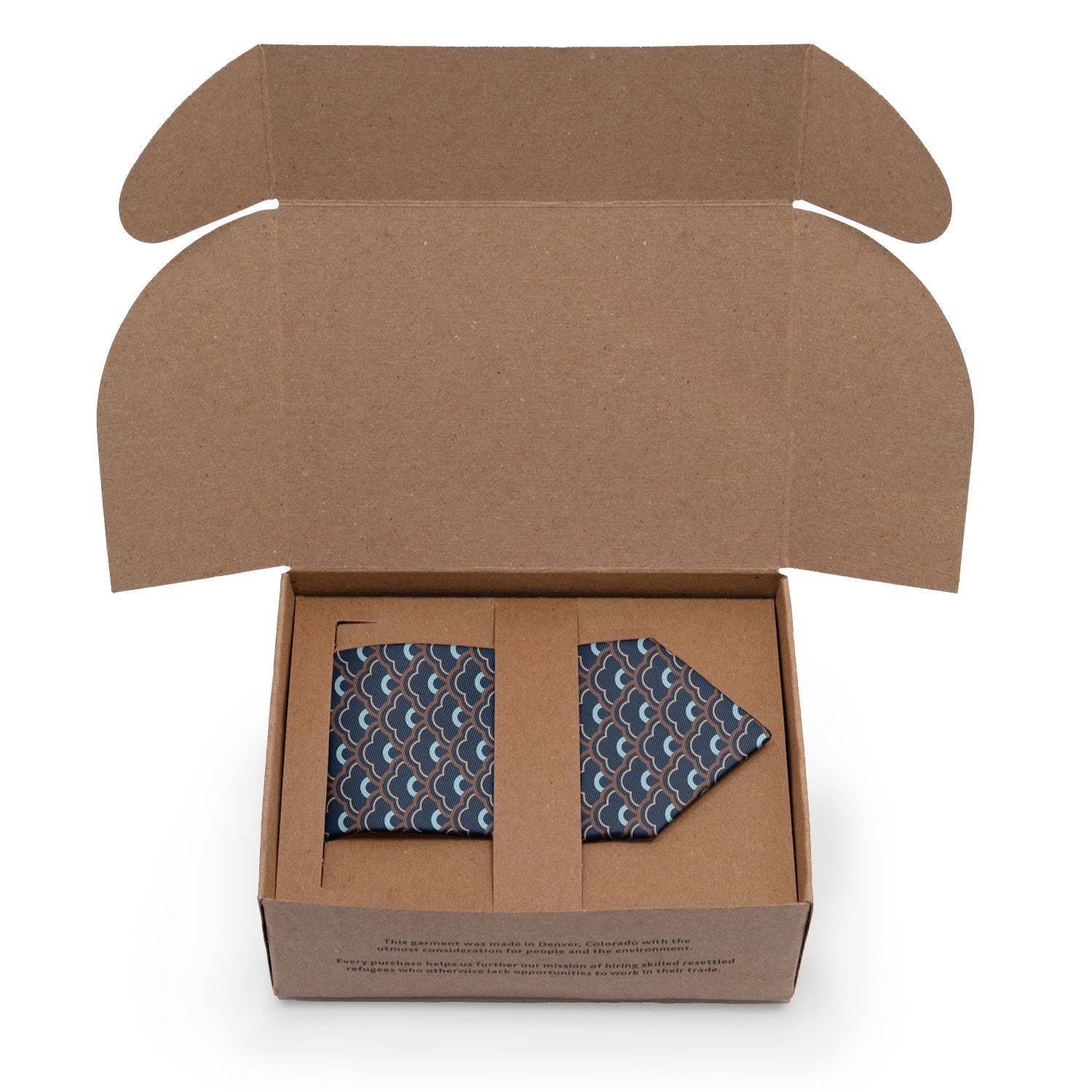Clouds Geometric Necktie - Packaging - Knotty Tie Co.