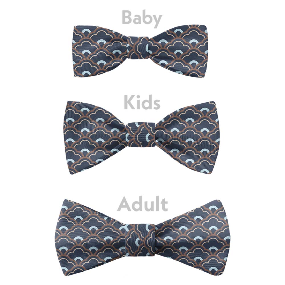 Clouds Geometric Bow Tie - Bow Sizes - Knotty Tie Co.