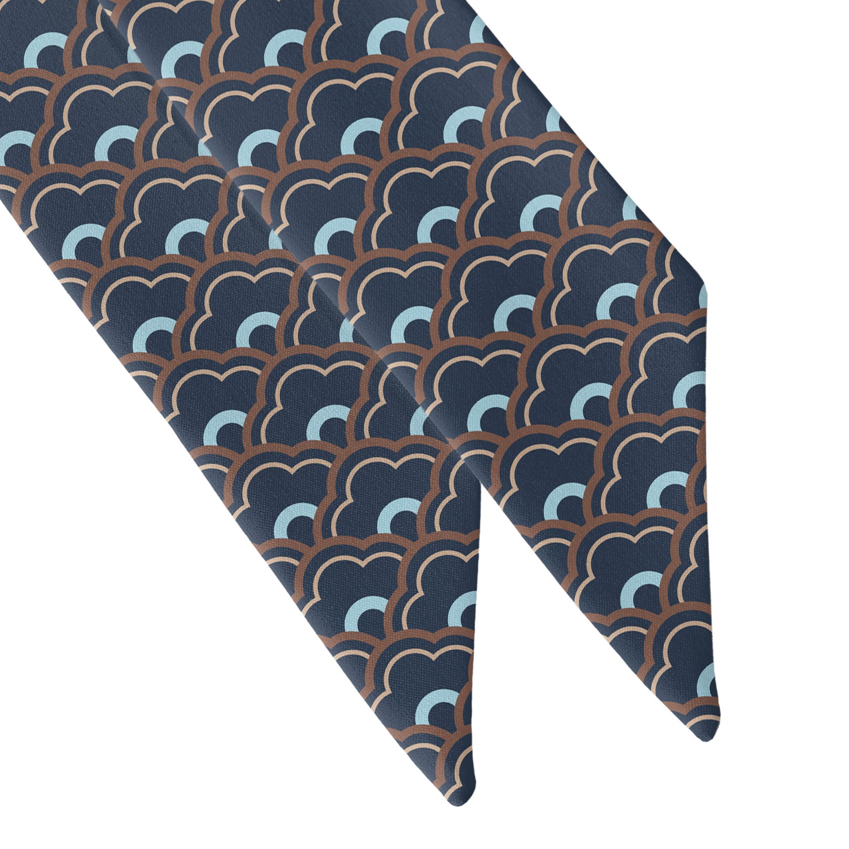 Clouds Geometric Hair Scarf - Scarf Tapered Ends - Knotty Tie Co.