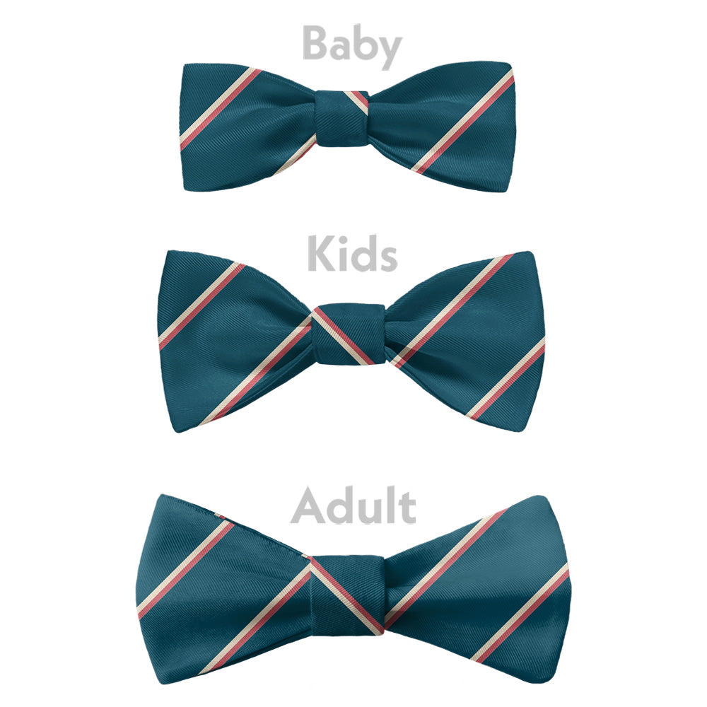 Club Stripe Bow Tie - Bow Sizes - Knotty Tie Co.