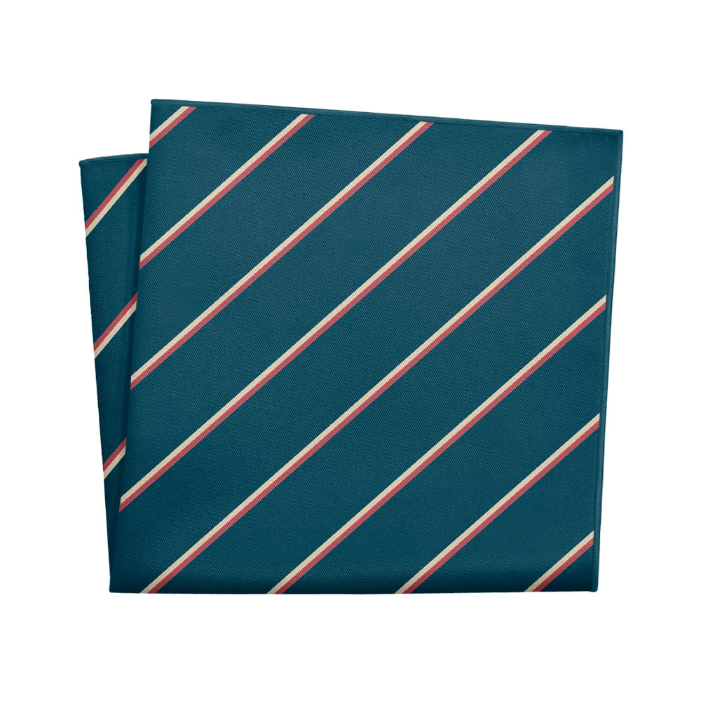 Club Stripe Pocket Square - 12" Square - Knotty Tie Co.
